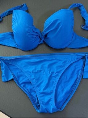 Tommy Bahama Vibrant Royal Blue Twist-Front Bikini Bottom (can be sold as set)